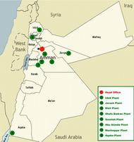 اماكن تواجد مصانع لافارج الباطون في الاردن